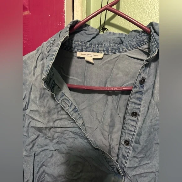 Beachlunchlounge Sky Blue Shirt Dress - Picture 2 of 7